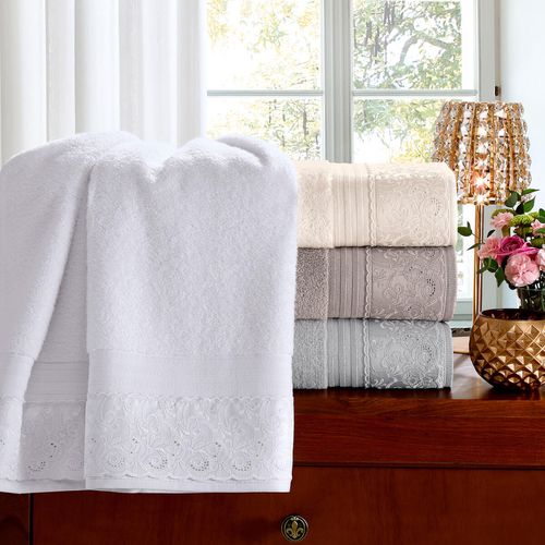 Toalha Cristal Renda Clarys Algodão Egípcio Buettner