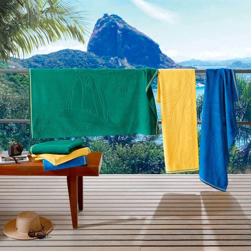 Toalha de Praia Turismo Jacquard Pão de Açúcar 440g/m² Buettner